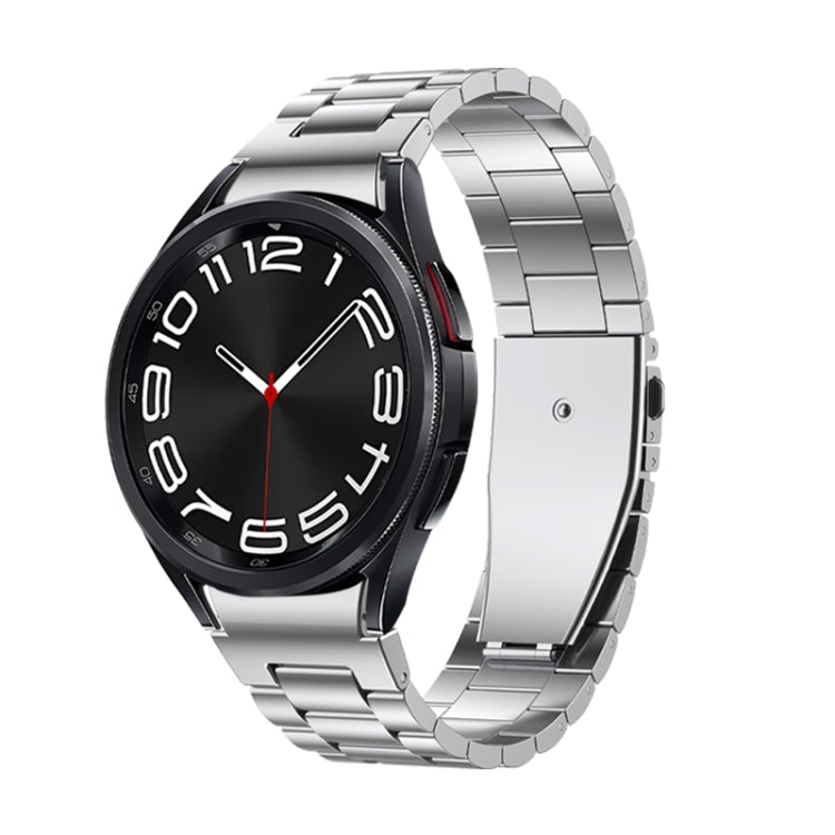For Samsung Galaxy Watch 6 Three Strains Metal Watch Band