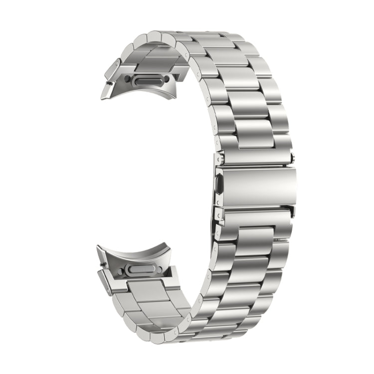 For Samsung Galaxy Watch 6 Three Strains Metal Watch Band