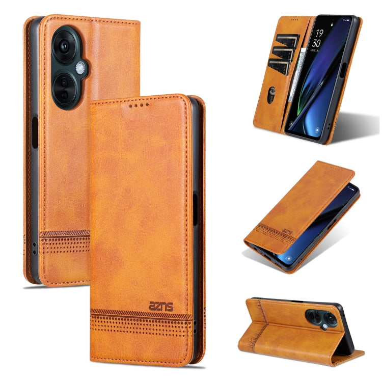 For OPPO K11x AZNS Magnetic Calf Texture Flip Leather Phone Case