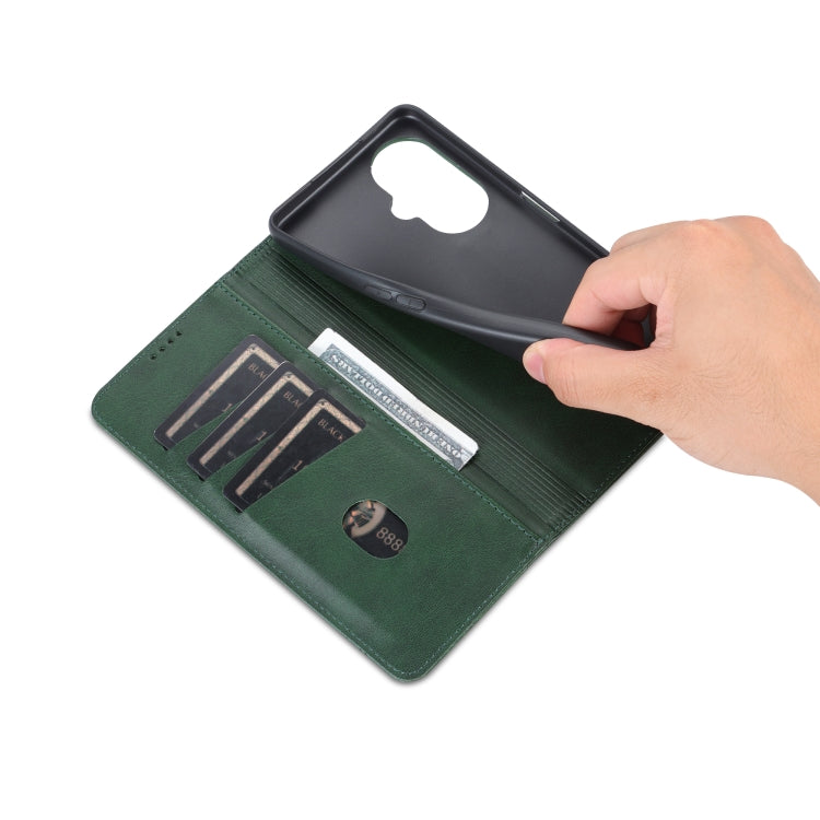 For OPPO K11x AZNS Magnetic Calf Texture Flip Leather Phone Case