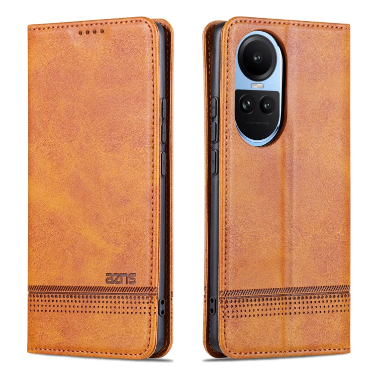 For OPPO Reno10 Global AZNS Magnetic Calf Texture Flip Leather Phone Case