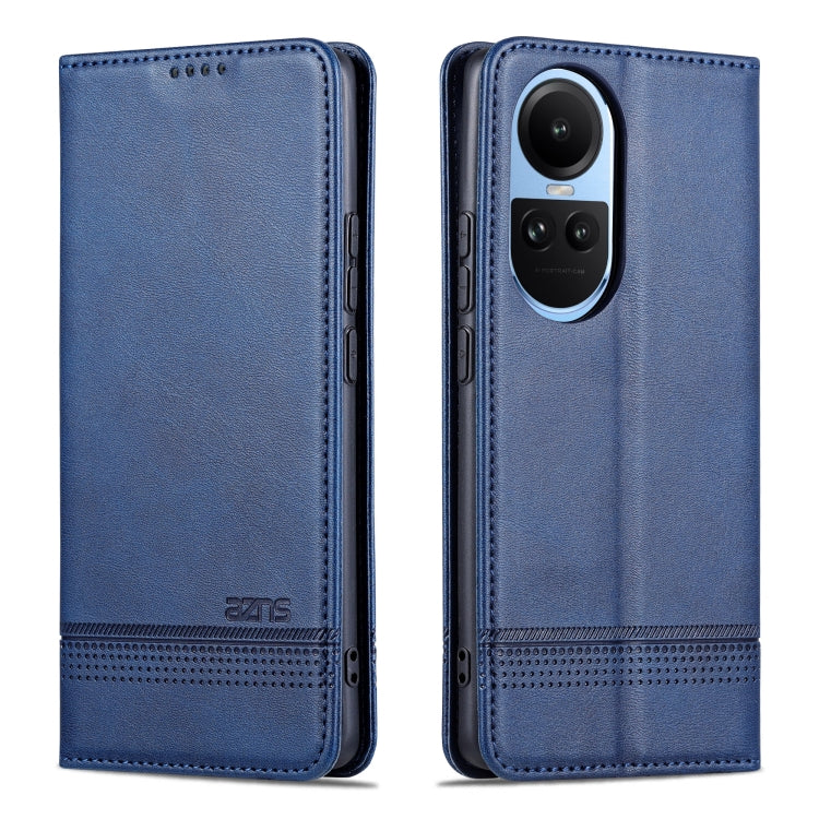 For OPPO Reno10 Global AZNS Magnetic Calf Texture Flip Leather Phone Case