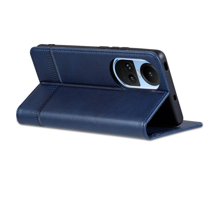 For OPPO Reno10 Global AZNS Magnetic Calf Texture Flip Leather Phone Case