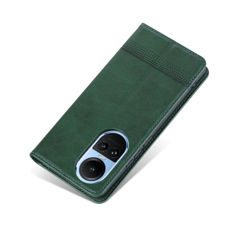 For OPPO Reno10 Global AZNS Magnetic Calf Texture Flip Leather Phone Case
