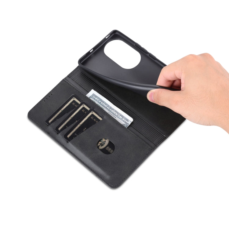 For OPPO Reno10 Global AZNS Magnetic Calf Texture Flip Leather Phone Case