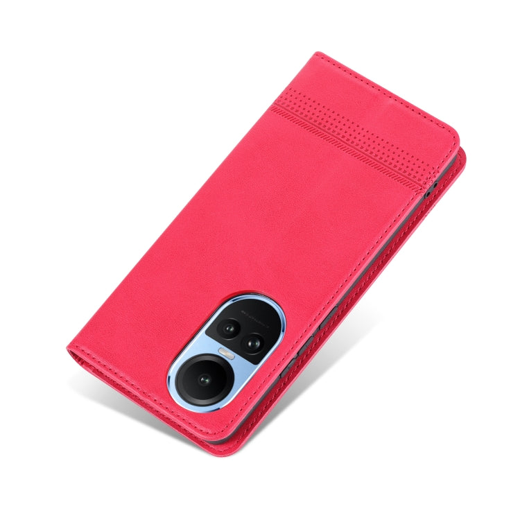 For OPPO Reno10 Global AZNS Magnetic Calf Texture Flip Leather Phone Case