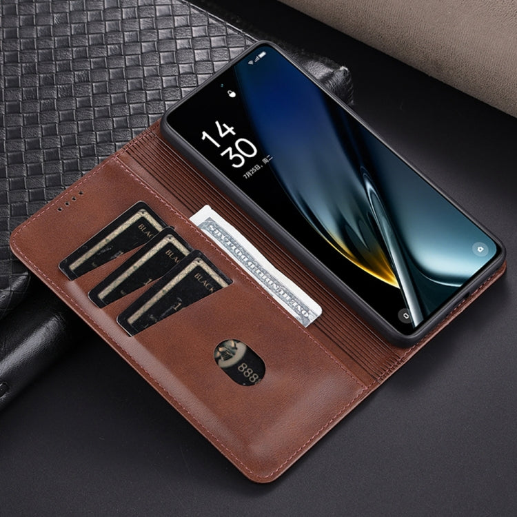 For OPPO K11 5G / OnePlus Nord CE3 AZNS Magnetic Calf Texture Flip Leather Phone Case