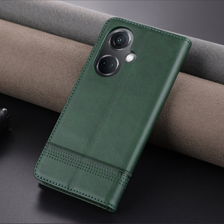 For OPPO K11 5G / OnePlus Nord CE3 AZNS Magnetic Calf Texture Flip Leather Phone Case