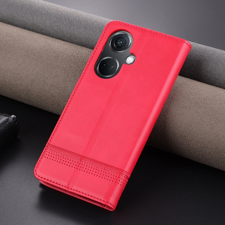 For OPPO K11 5G / OnePlus Nord CE3 AZNS Magnetic Calf Texture Flip Leather Phone Case