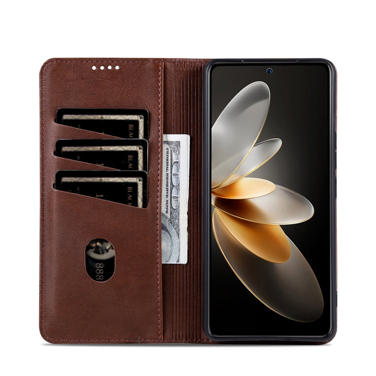 For OPPO K12 AZNS Magnetic Calf Texture Flip Leather Phone Case