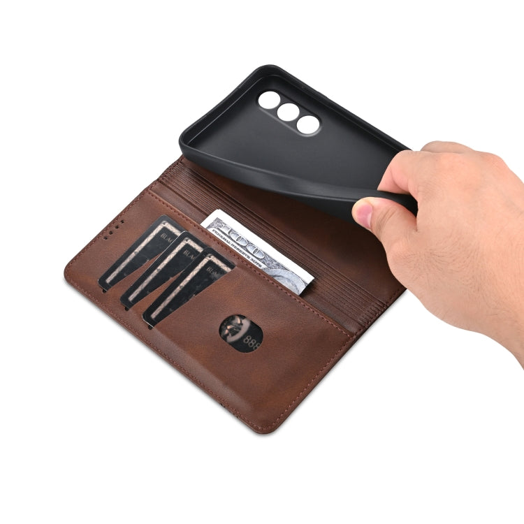 For OPPO K12 AZNS Magnetic Calf Texture Flip Leather Phone Case
