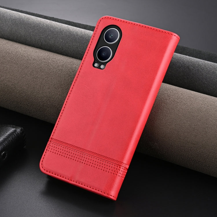 For OPPO K12x / OnePlus Nord CE4 Lite AZNS Magnetic Calf Texture Flip Leather Phone Case