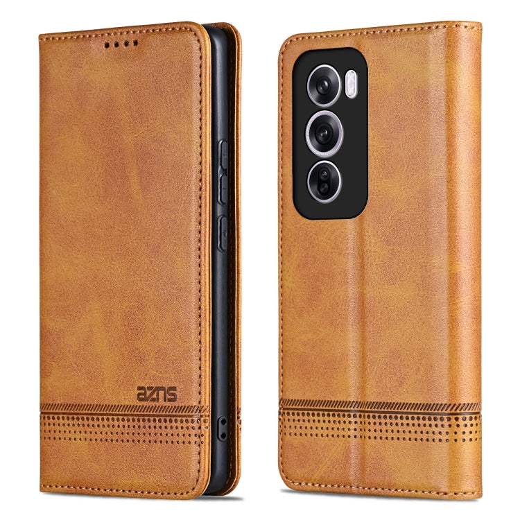 For OPPO Reno12 Pro Global AZNS Magnetic Calf Texture Flip Leather Phone Case