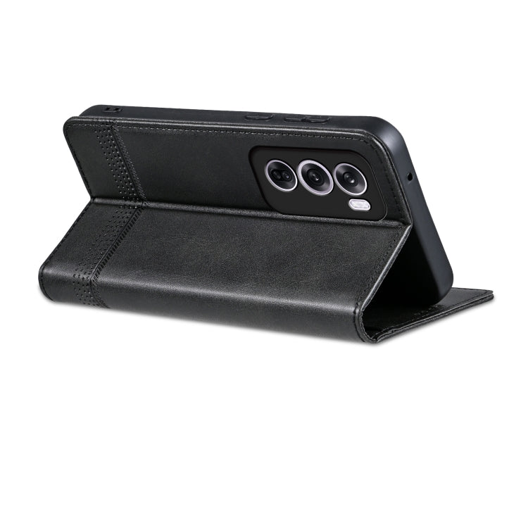 For OPPO Reno12 Pro Global AZNS Magnetic Calf Texture Flip Leather Phone Case