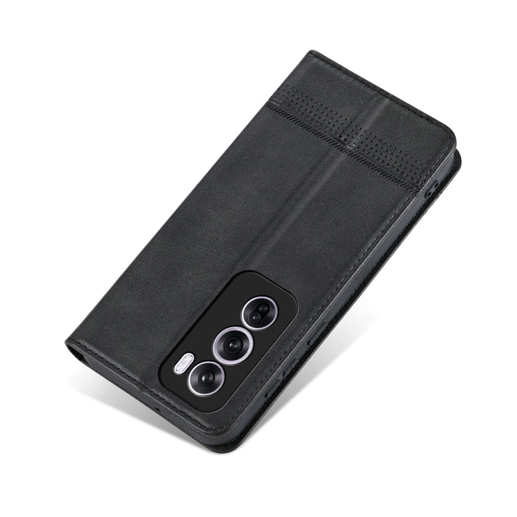 For OPPO Reno12 Pro Global AZNS Magnetic Calf Texture Flip Leather Phone Case