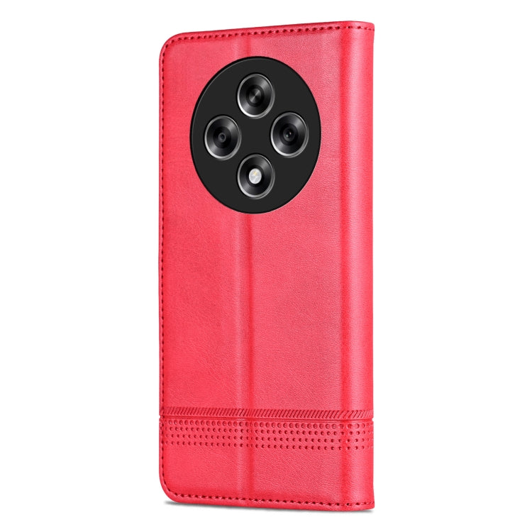 For OPPO A3 5G China AZNS Magnetic Calf Texture Flip Leather Phone Case
