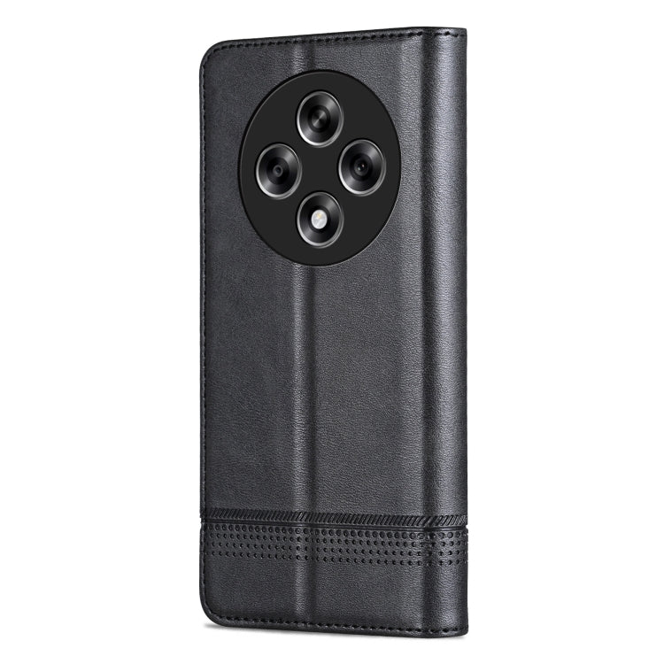 For OPPO Reno12 F 4G AZNS Magnetic Calf Texture Flip Leather Phone Case