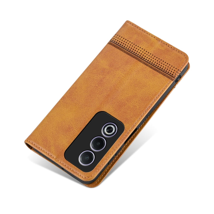 For OPPO A3 Energy / A3x 5G AZNS Magnetic Calf Texture Flip Leather Phone Case