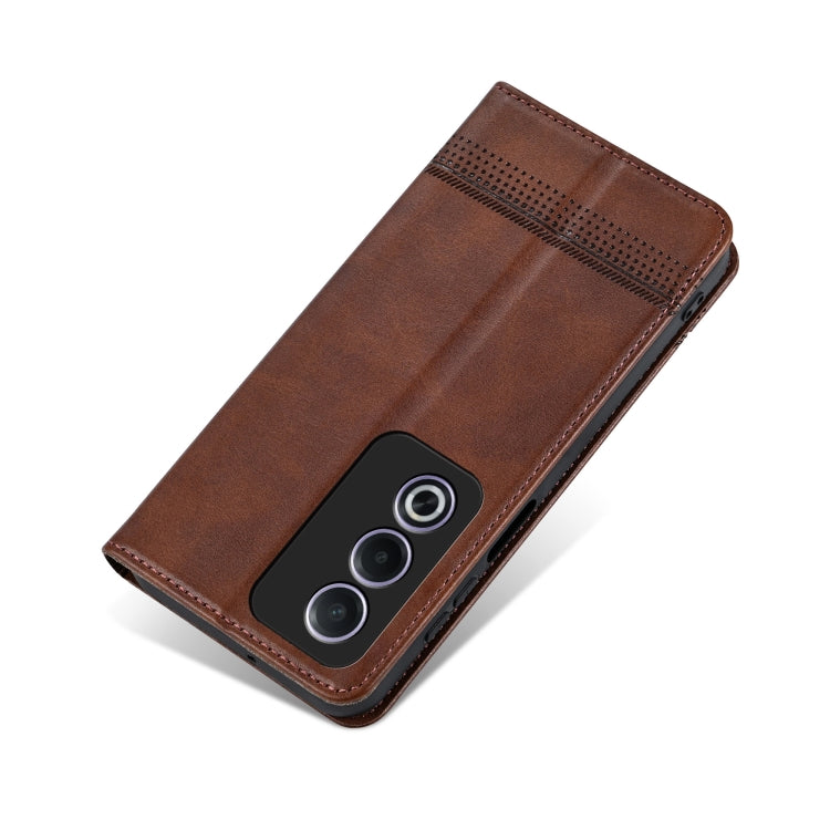 For OPPO K12x 5G Global AZNS Magnetic Calf Texture Flip Leather Phone Case