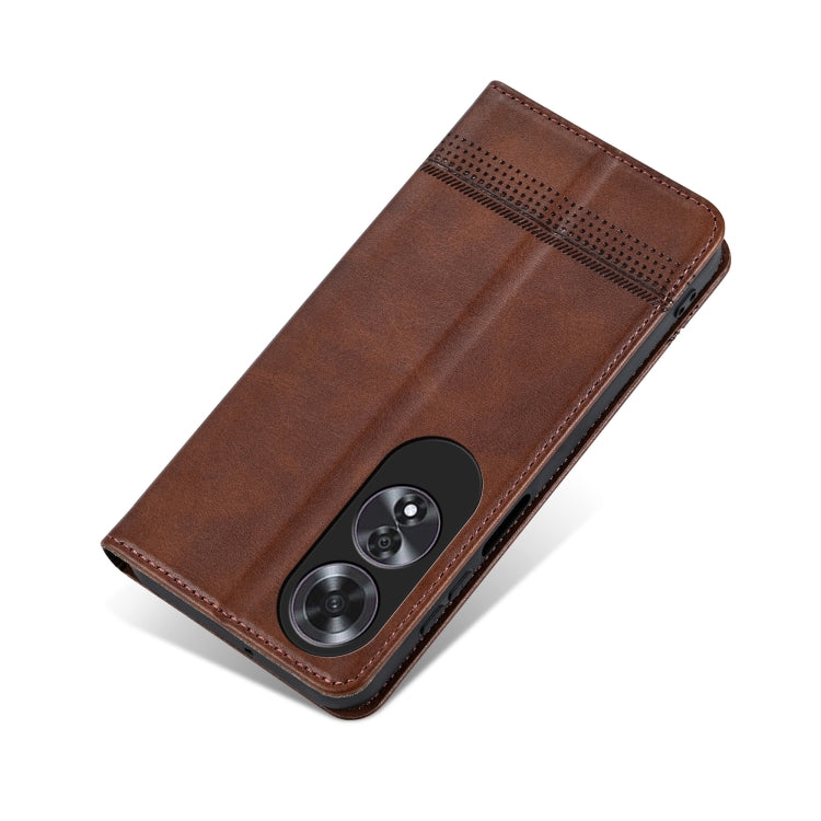 For OPPO A60 4G AZNS Magnetic Calf Texture Flip Leather Phone Case