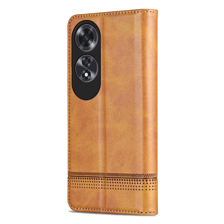 For OPPO A60 4G AZNS Magnetic Calf Texture Flip Leather Phone Case