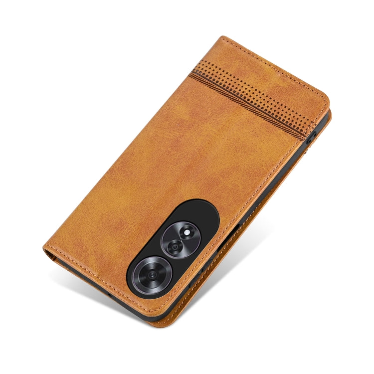 For OPPO A60 4G AZNS Magnetic Calf Texture Flip Leather Phone Case