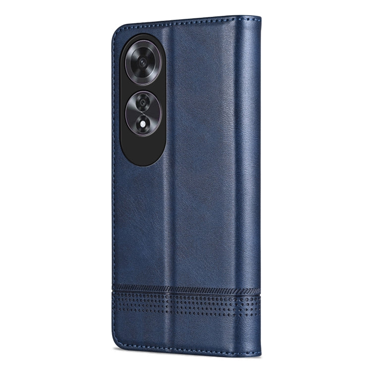 For OPPO A60 4G AZNS Magnetic Calf Texture Flip Leather Phone Case