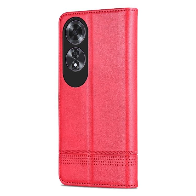 For OPPO A60 4G AZNS Magnetic Calf Texture Flip Leather Phone Case