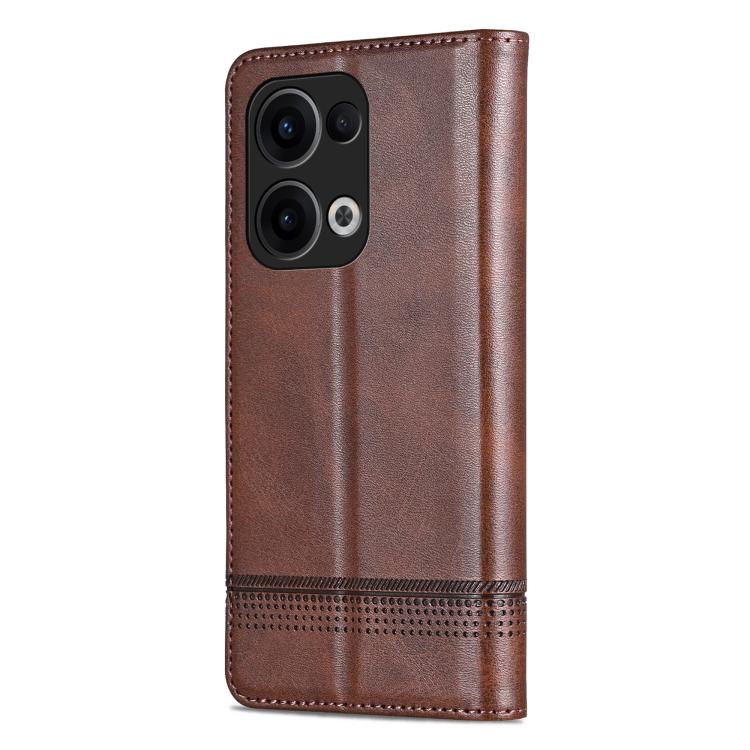 For OPPO Reno13 AZNS Magnetic Calf Texture Flip Leather Phone Case