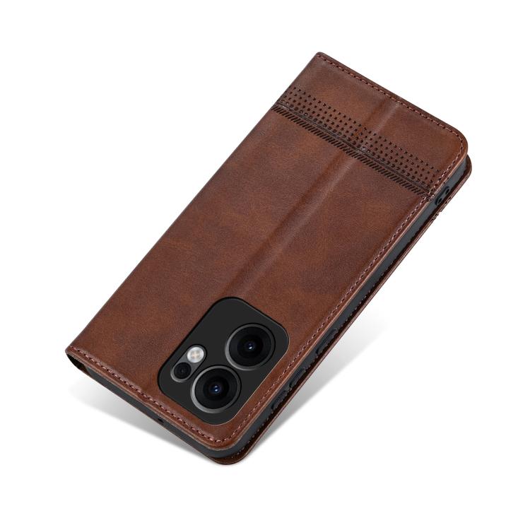 For OPPO Reno13 F AZNS Magnetic Calf Texture Flip Leather Phone Case