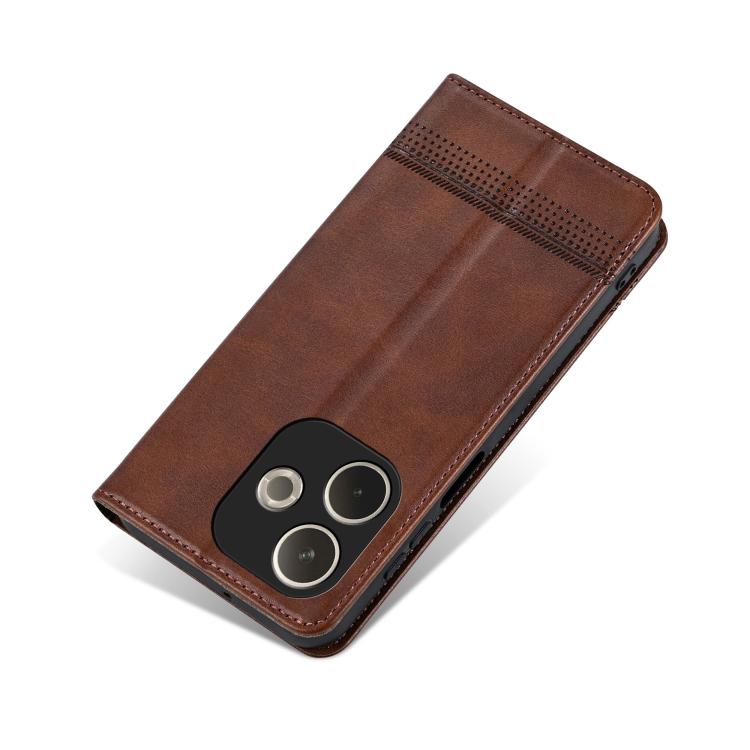 For OPPO A5 Energy / A5 Pro 5G Global AZNS Magnetic Calf Texture Flip Leather Phone Case