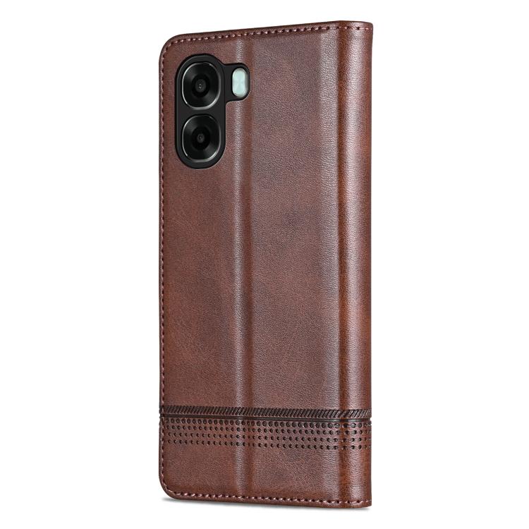 For OPPO A6x 5G Global AZNS Magnetic Calf Texture Flip Leather Phone Case