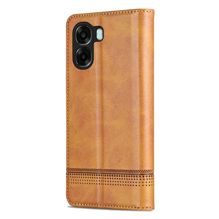 For OPPO A6x 5G Global AZNS Magnetic Calf Texture Flip Leather Phone Case