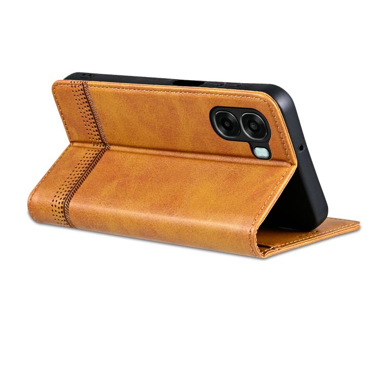 For OPPO A6x 5G Global AZNS Magnetic Calf Texture Flip Leather Phone Case