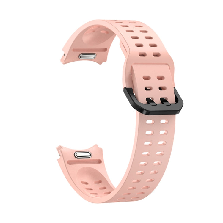 For Samsung Galaxy Watch 6 Double-row Hole Solid Color Silicone Watch Band