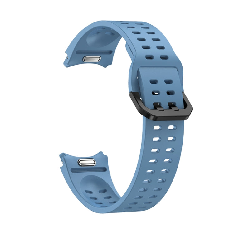 For Samsung Galaxy Watch 6 Double-row Hole Solid Color Silicone Watch Band