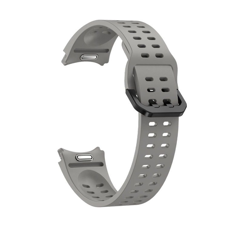 For Samsung Galaxy Watch 6 Double-row Hole Solid Color Silicone Watch Band