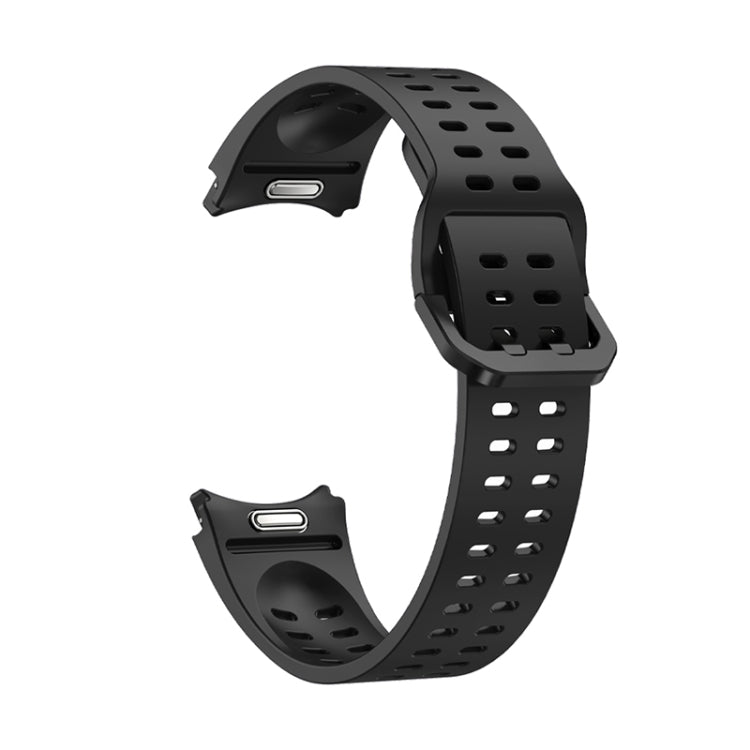 For Samsung Galaxy Watch 6 Double-row Hole Solid Color Silicone Watch Band