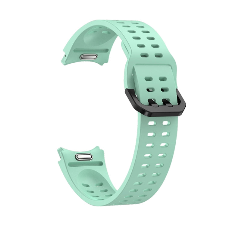 For Samsung Galaxy Watch 6 Double-row Hole Solid Color Silicone Watch Band