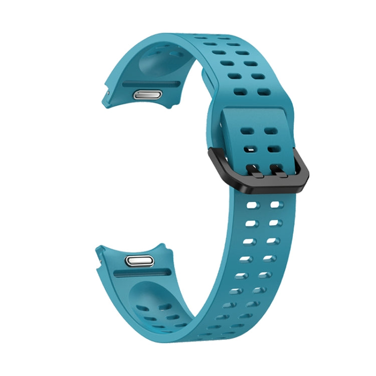 For Samsung Galaxy Watch 6 Double-row Hole Solid Color Silicone Watch Band