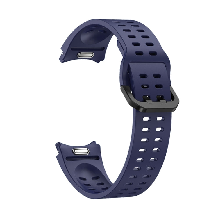 For Samsung Galaxy Watch 6 Double-row Hole Solid Color Silicone Watch Band