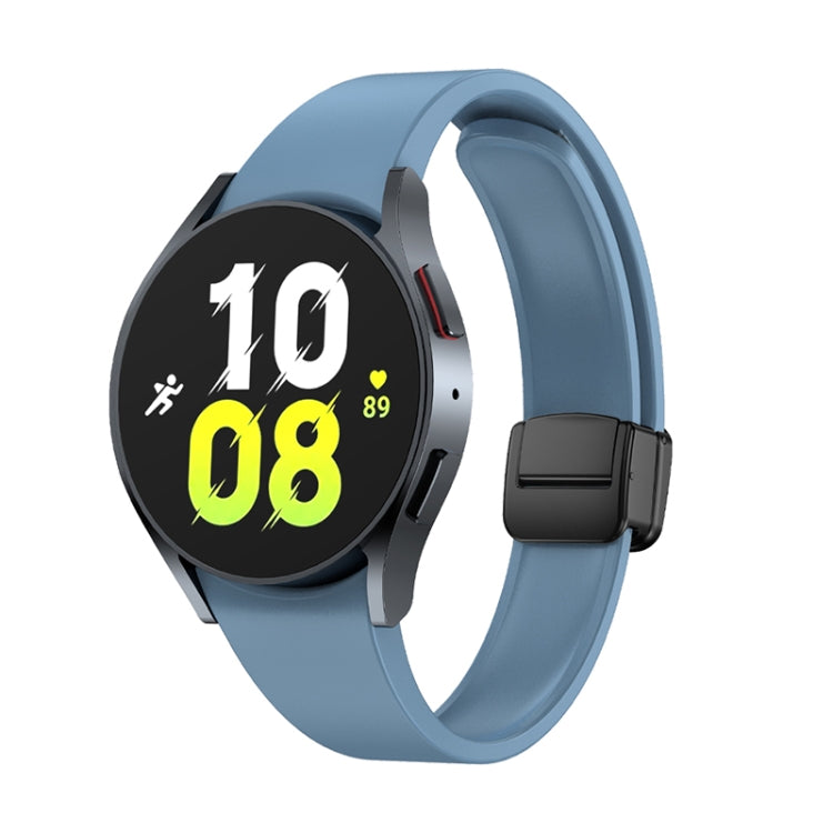 For Samsung Galaxy Watch 6 Magnetic Folding Black Buckle Silicone Watch Band