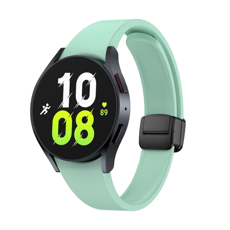 For Samsung Galaxy Watch 6 Magnetic Folding Black Buckle Silicone Watch Band