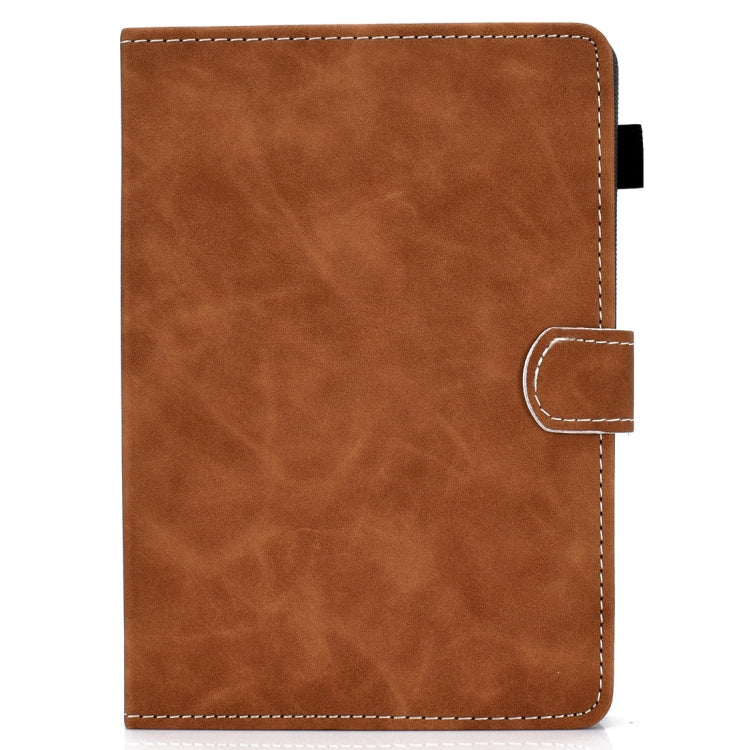 For 7 inch Tablet PC Universal Cowhide Texture Horizontal Flip Leather Case with Holder & Card Slots & Pen Slot