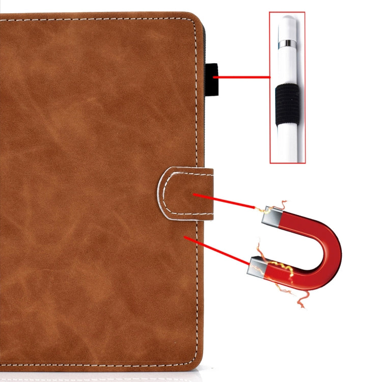 For 7 inch Tablet PC Universal Cowhide Texture Horizontal Flip Leather Case with Holder & Card Slots & Pen Slot