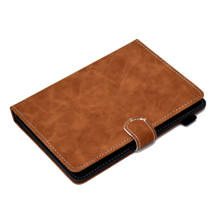 For 7 inch Tablet PC Universal Cowhide Texture Horizontal Flip Leather Case with Holder & Card Slots & Pen Slot