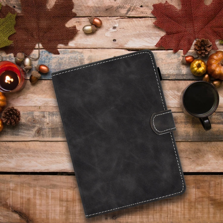 For 7 inch Tablet PC Universal Cowhide Texture Horizontal Flip Leather Case with Holder & Card Slots & Pen Slot