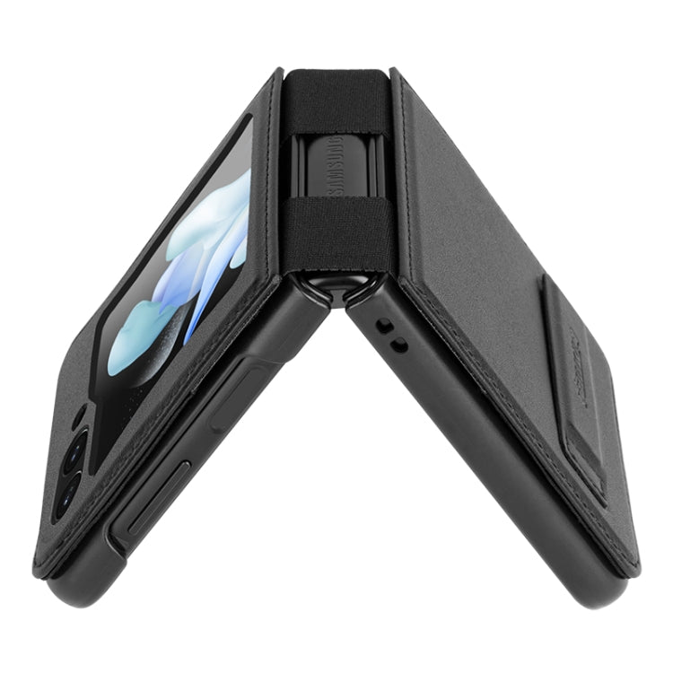 For Samsung Galaxy Z Flip5 NILLKIN QIN Series Plain Leather Phone Case