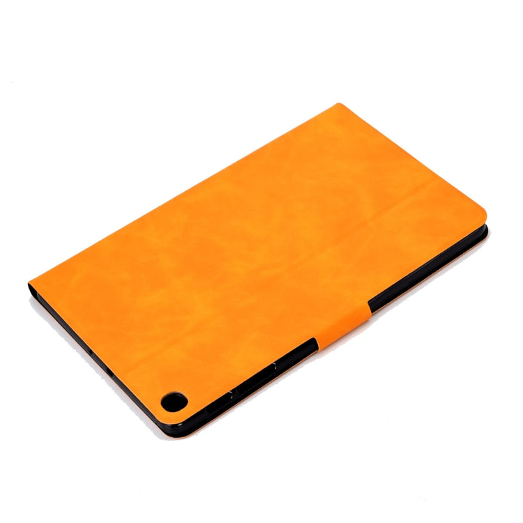 For Samsung Galaxy Tab A 10.1 (2019) T510/T515 Cowhide Texture Horizontal Flip Leather Case with Holder & Card Slots