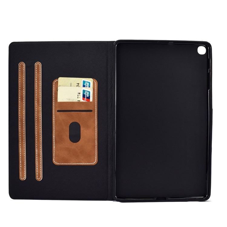For Samsung Galaxy Tab A 10.1 (2019) T510/T515 Cowhide Texture Horizontal Flip Leather Case with Holder & Card Slots
